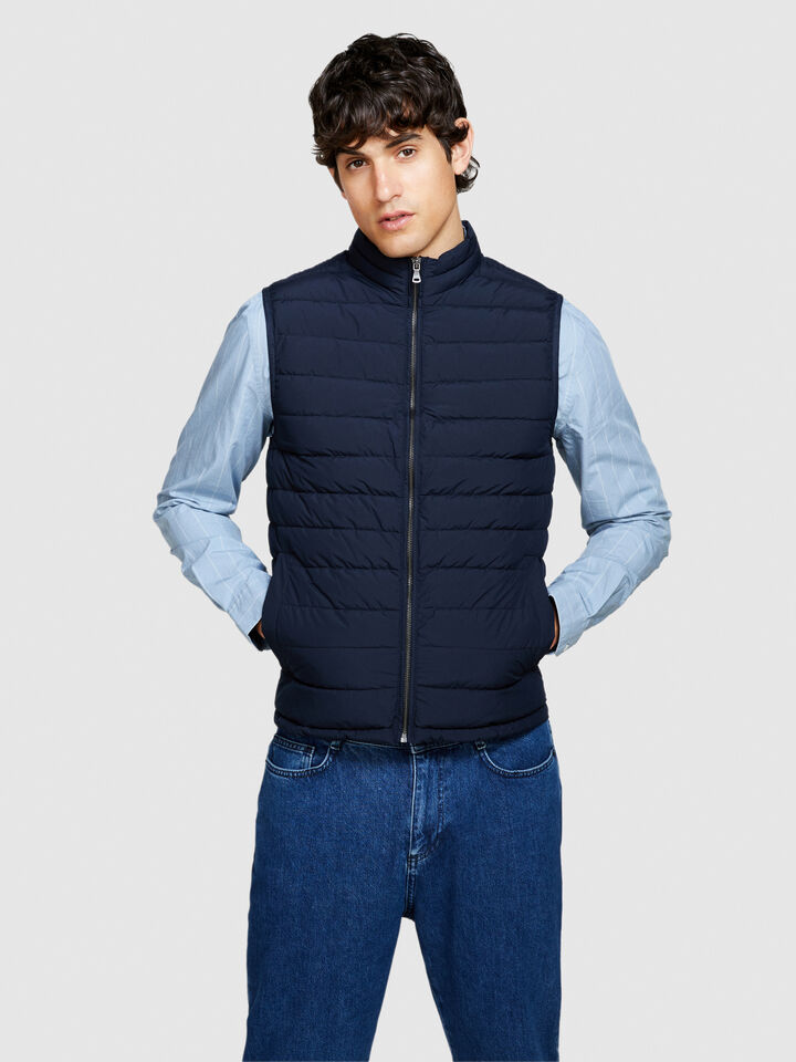 Padded vest - men's puffer jackets and coats - Dark Blue | Sisley image number 4